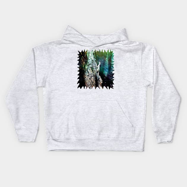 Space Lizard of the Neptunian Galaxy Kids Hoodie by distortionart